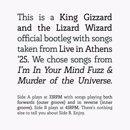 King Gizzard and the Lizard Wizard - Songs from I'm in Your Mind Fuzz & Murder of the Universe Live in Athens