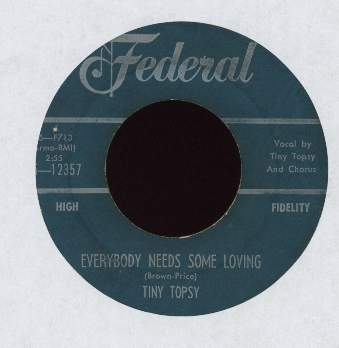 Tiny Topsy - Just A Little Bit on Federal R&B Popcorn 45