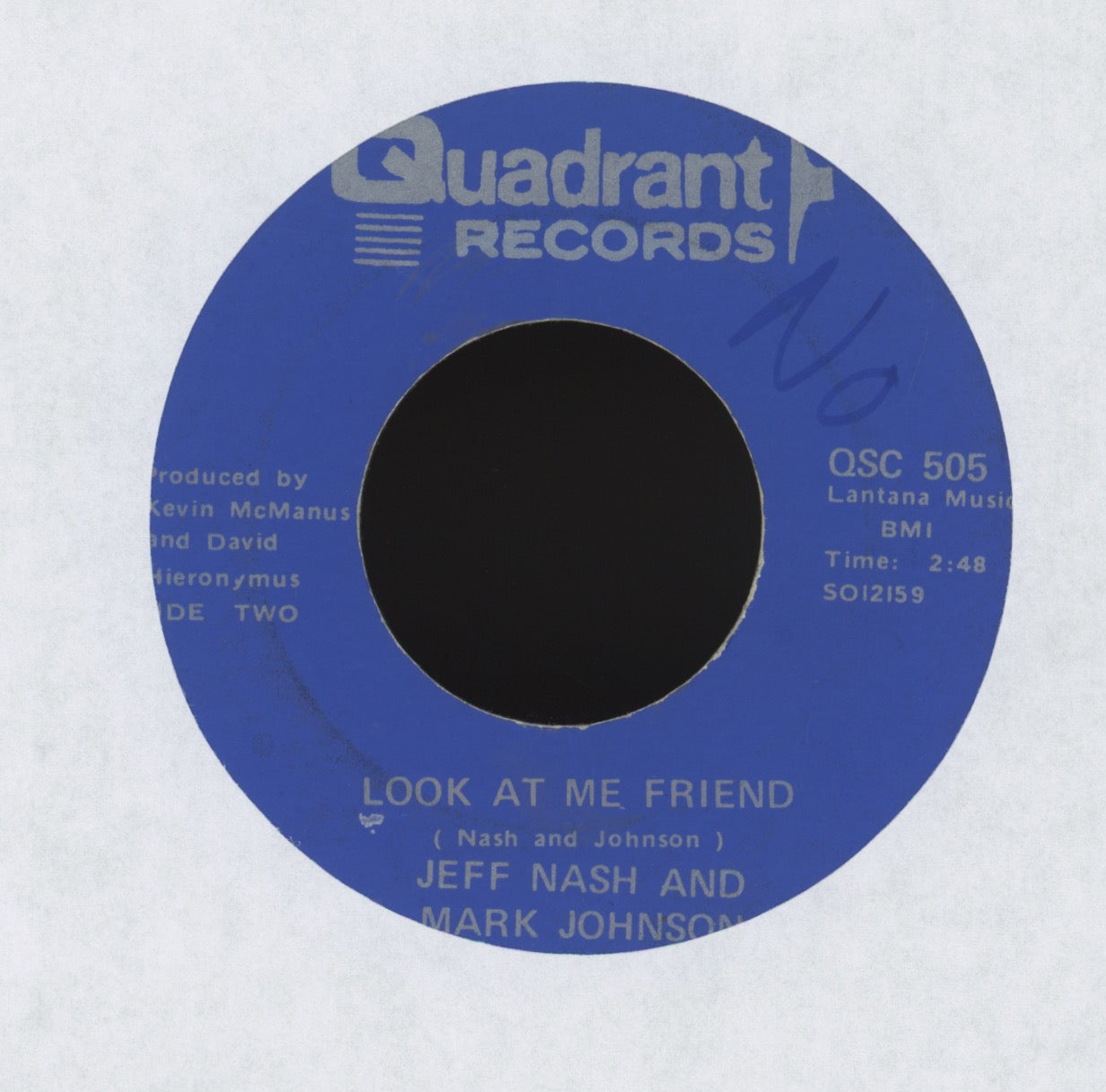 Jeff Nash and Mark Johnson - Love is Real on Quadrant Unknown Loner Soft Psych 45
