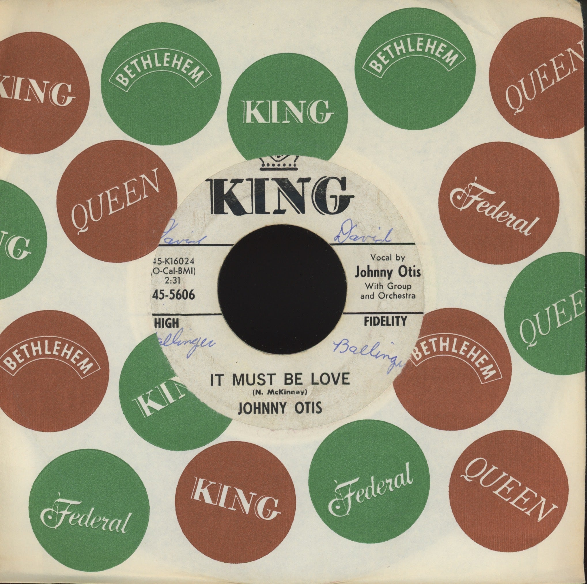 Johnny Otis - She's All Right on King Promo R&B 45
