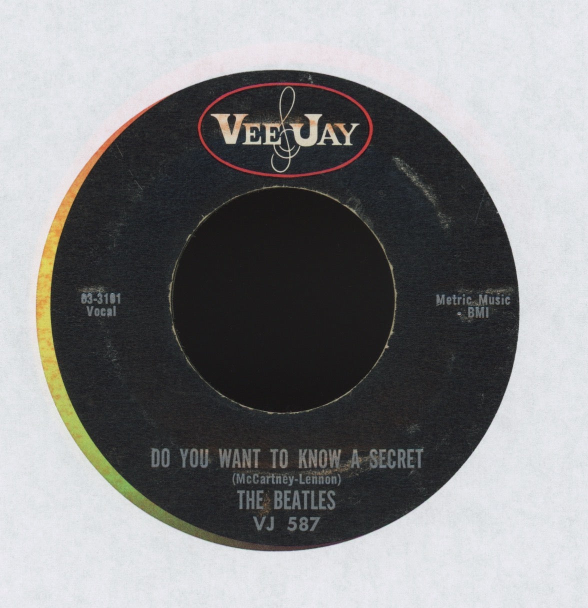 The Beatles - Do You Want To Know A Secret / Thank You Girl on Vee Jay 45 With Picture Sleeve