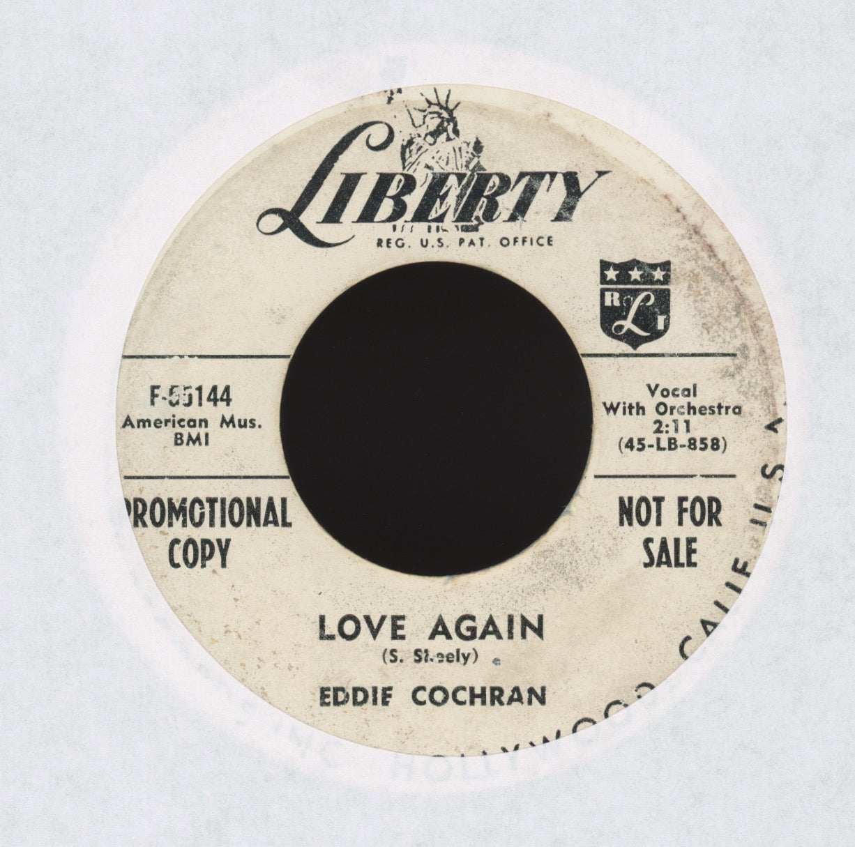 Eddie Cochran - Summertime Blues on Liberty Promo Rockabilly 45