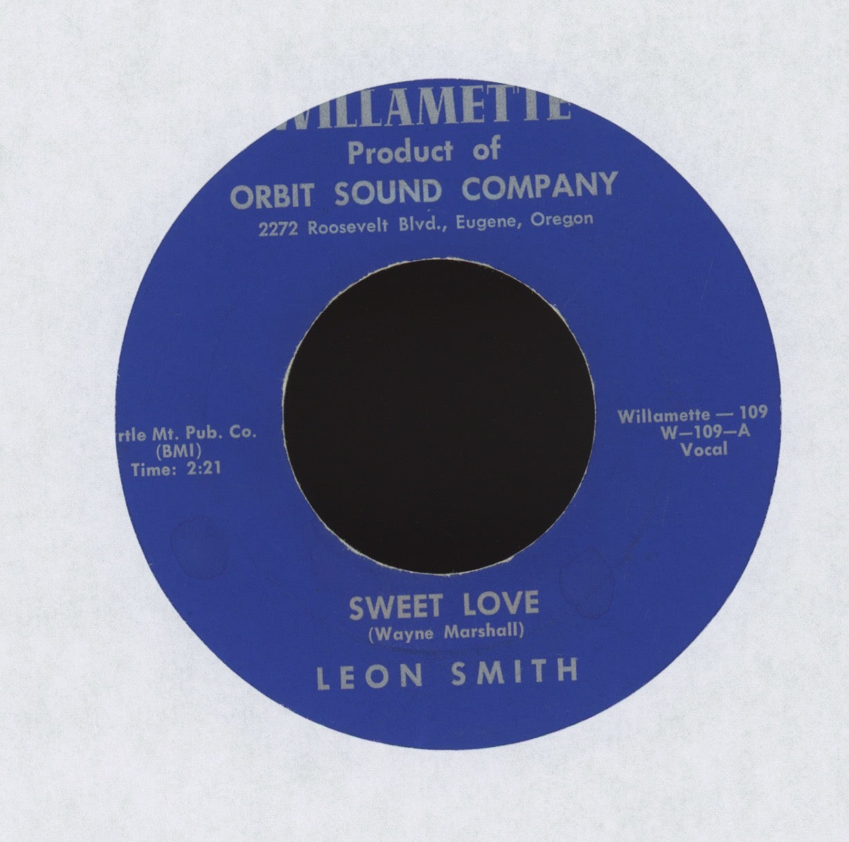 Leon Smith - Flip, Flop And Fly / Sweet Love on Wilamette Rockabilly 45