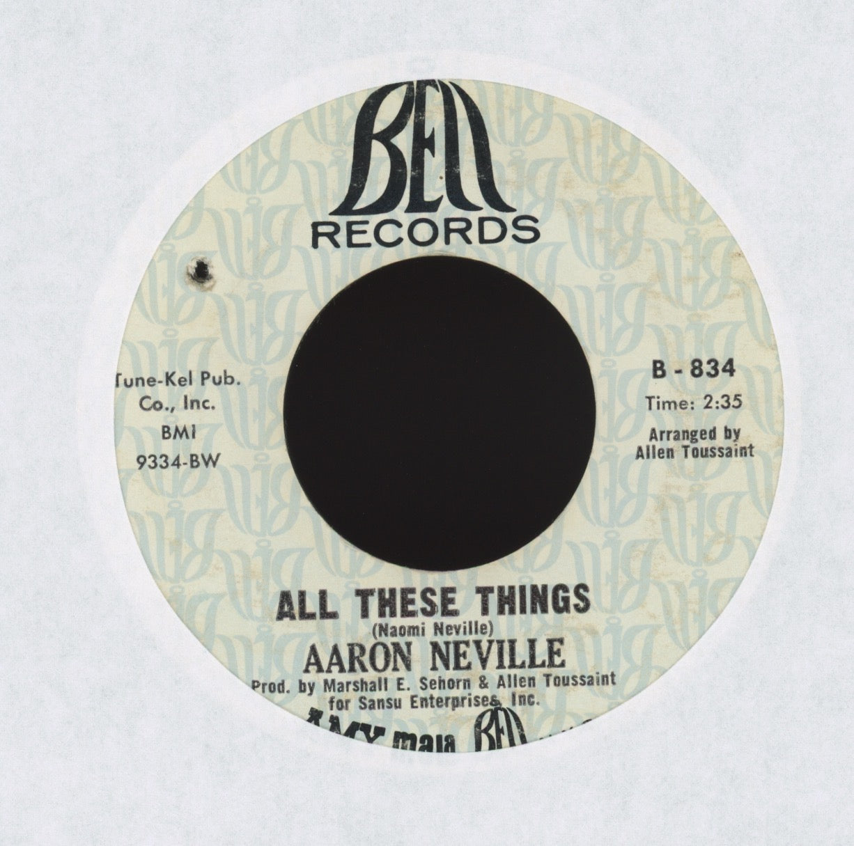 Aaron Neville - She's on My Mind on Bell Soul 45