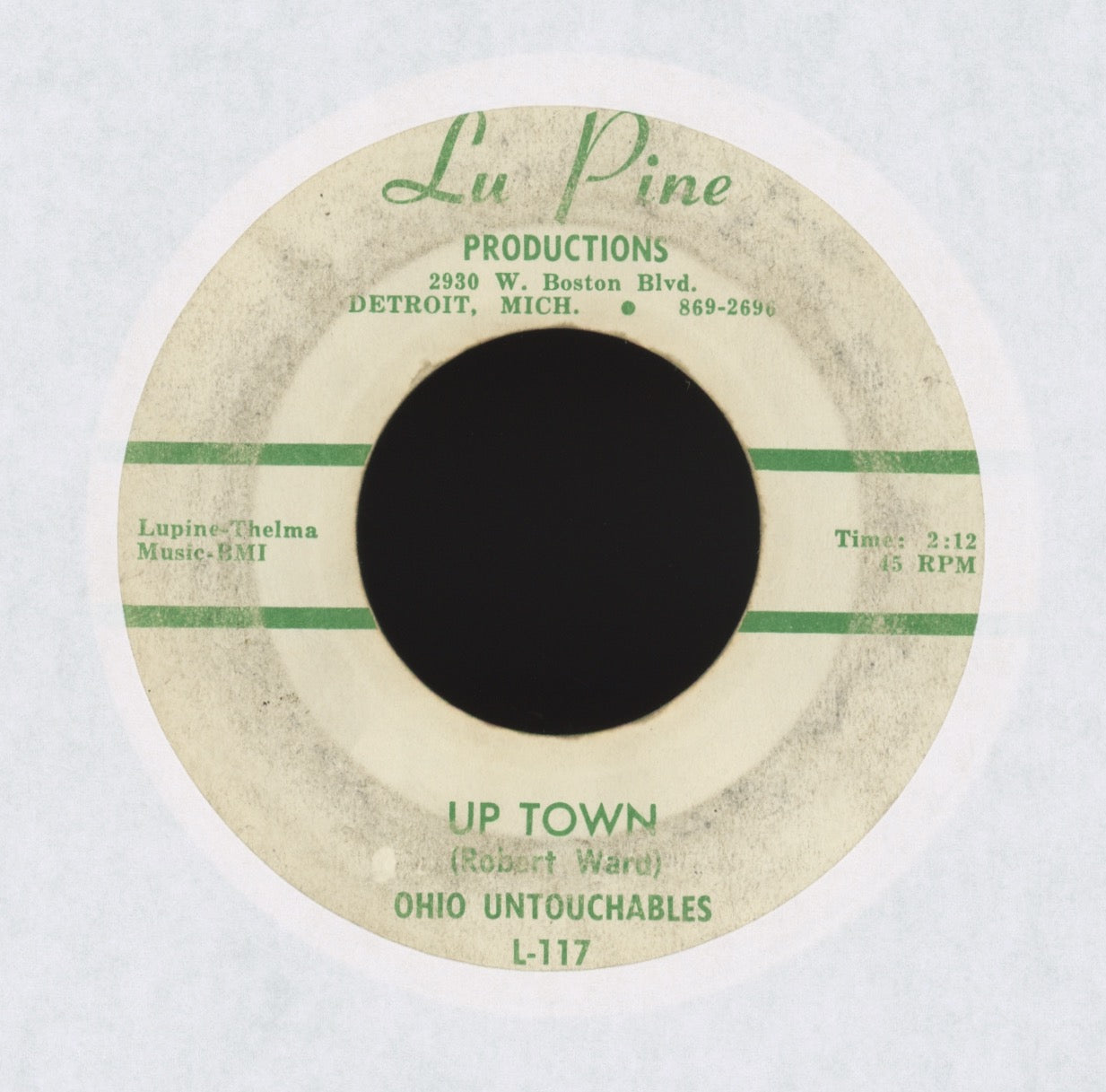 Ohio Untouchables -Up Town on Lu Pine R&B 45