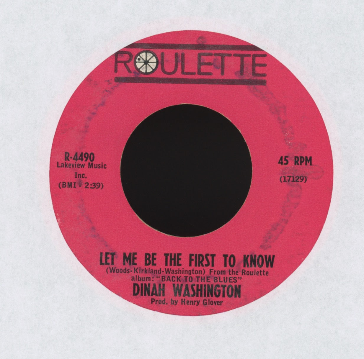 Dinah Washington - Soulville on Roulette R&B Mod 45