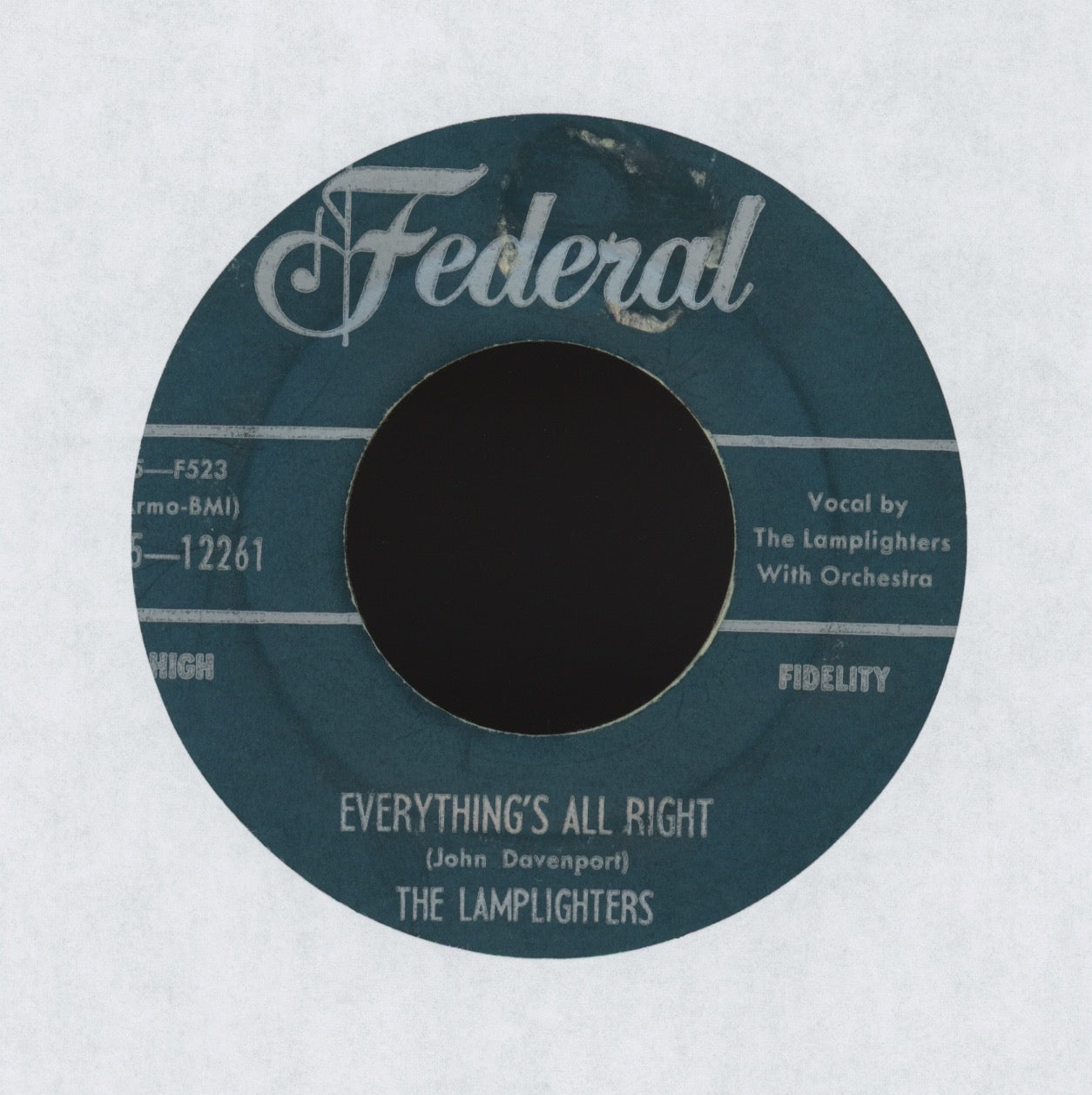 The Lamplighters - It Ain't Right on Federal R&B Doo Wop 45