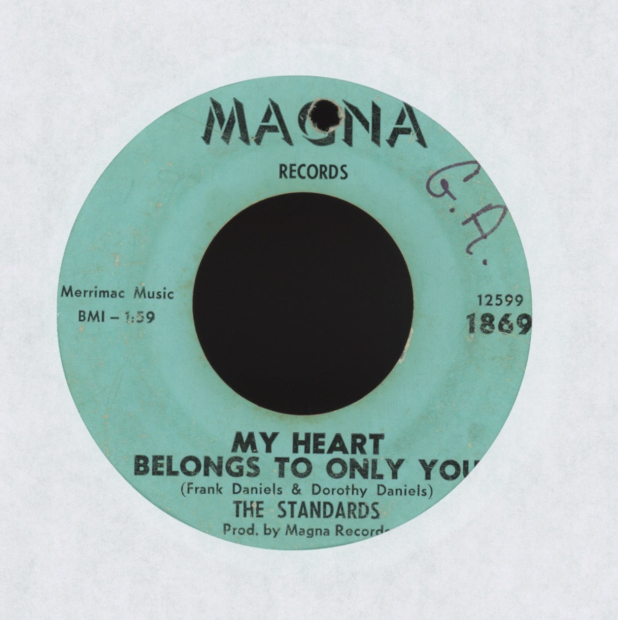 The Standards - My Heart Belongs To Only You on Magna R&B Doo Wop 45