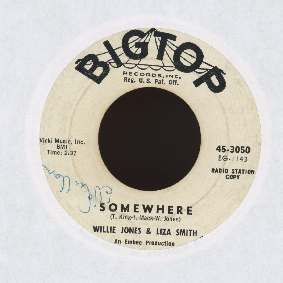 Willie Jones - Mary on Bigtop - Promo R&B Soul 45