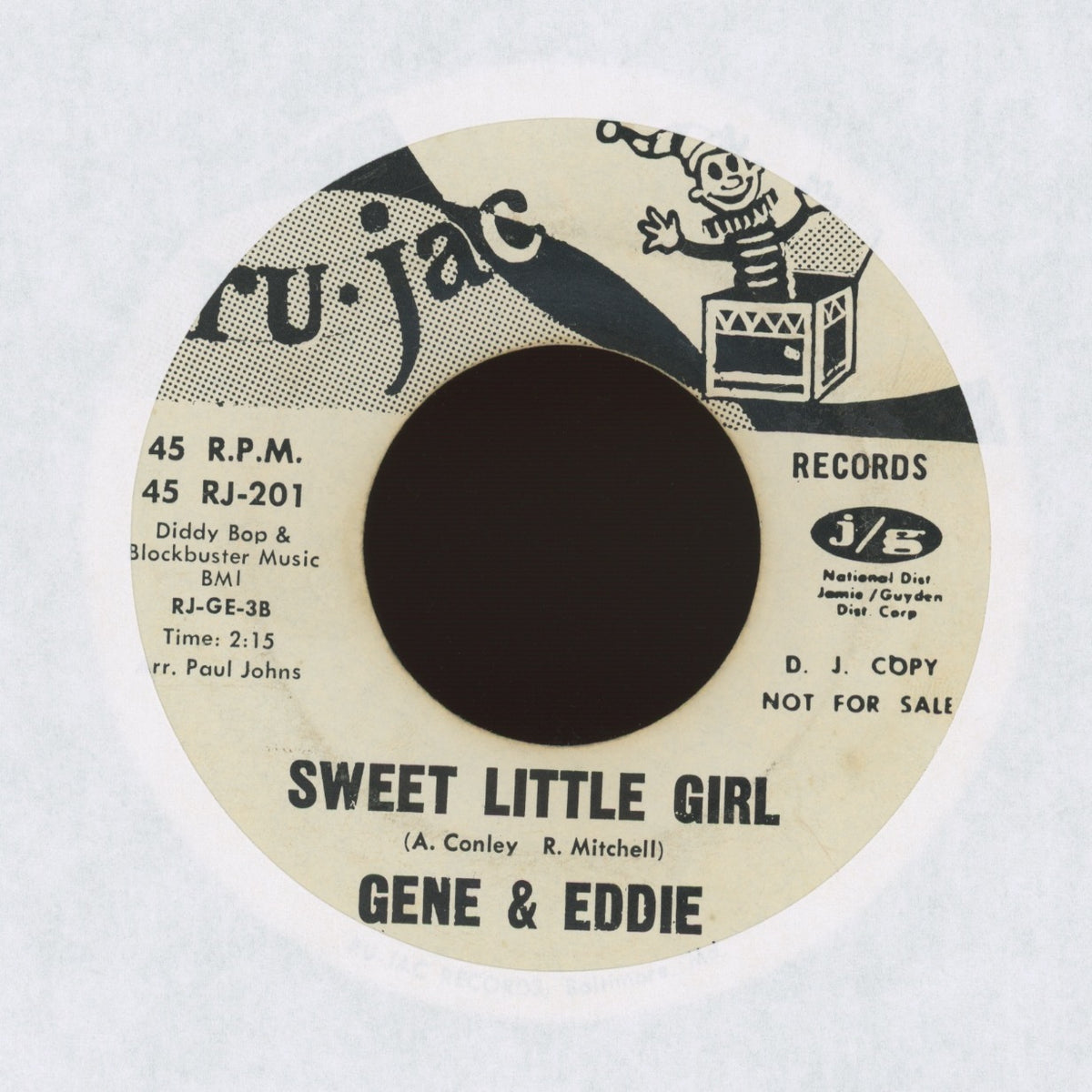Gene & Eddie - Sweet Little Girl on Ru-Jac Records - Promo Northern Soul 45