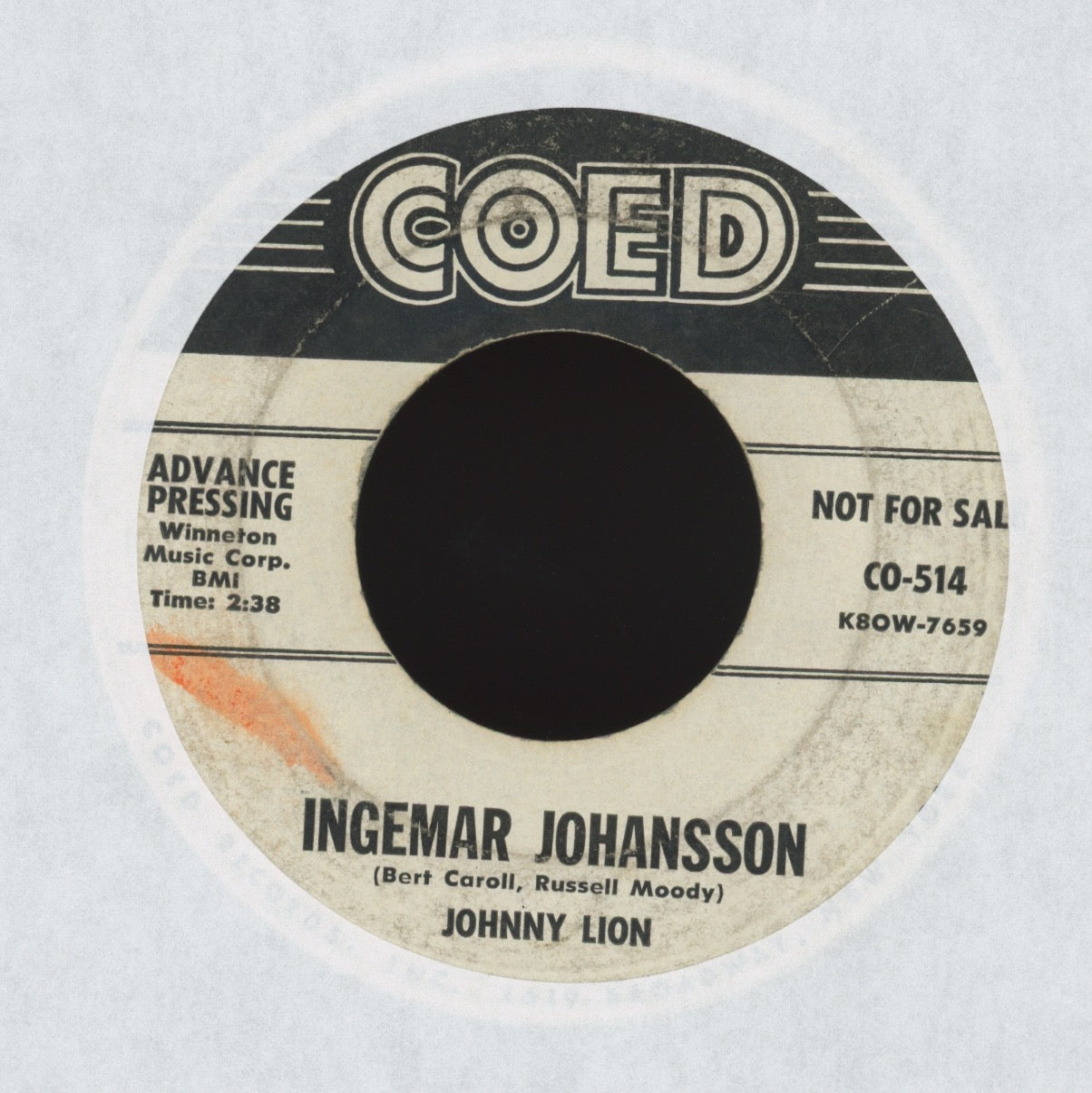 Johnny Lion - Haunted Heart on Coed Promo Rockabilly 45