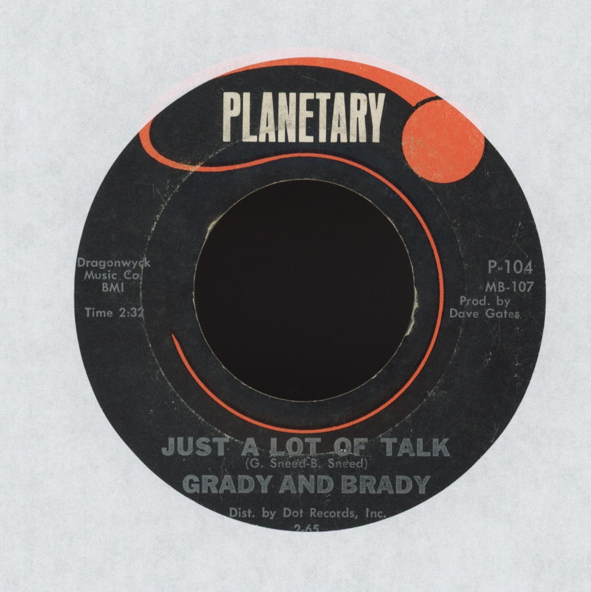 Brady & Grady Sneed - Love Or Money on Planetary Garage 45