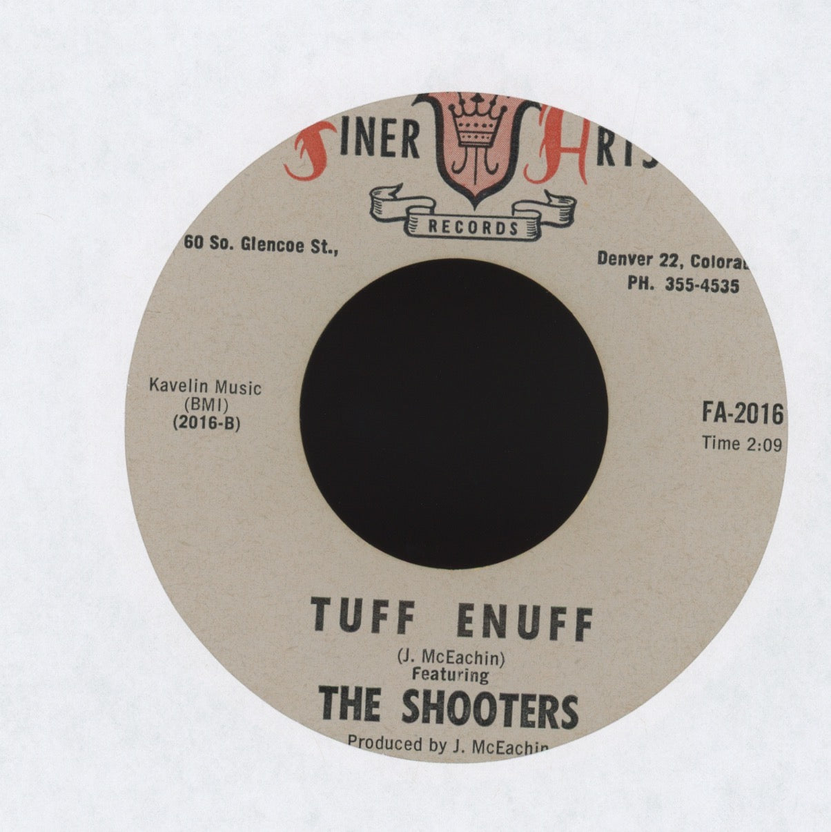 Otis Redding, The Shooters - She's All Right / Tuff Enuff on Finer Arts Reissue R&B 45