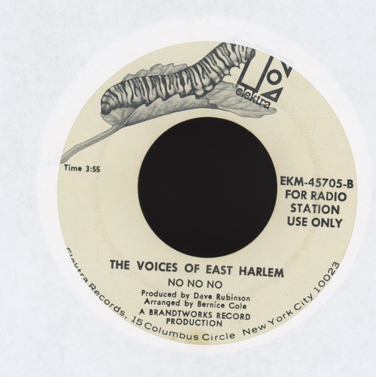 The Voices Of East Harlem - Right On Be Free on Elektra Promo Funk 45
