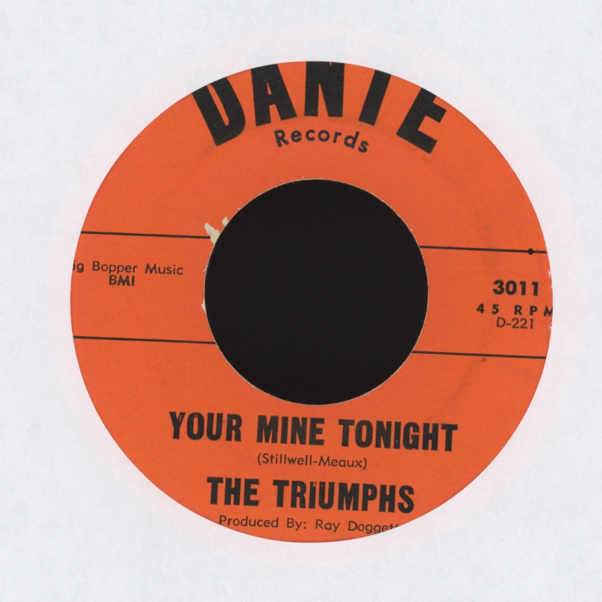 The Triumphs - Your Mine Tonight on Dante R&B Doo Wop 45