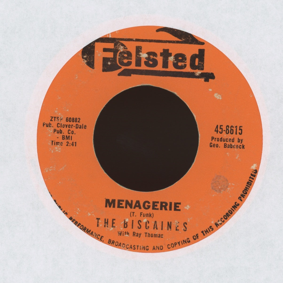 The Biscaines - Blue Skies on Felsted Surf 45