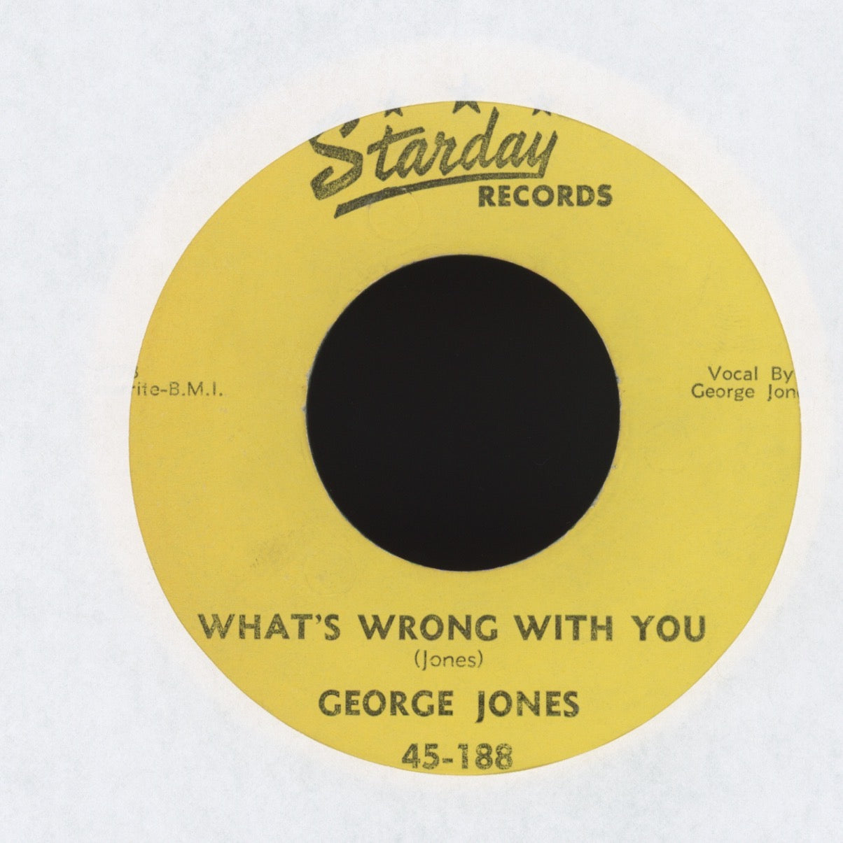 George Jones - Hold Everything on Starday Country Bop 45