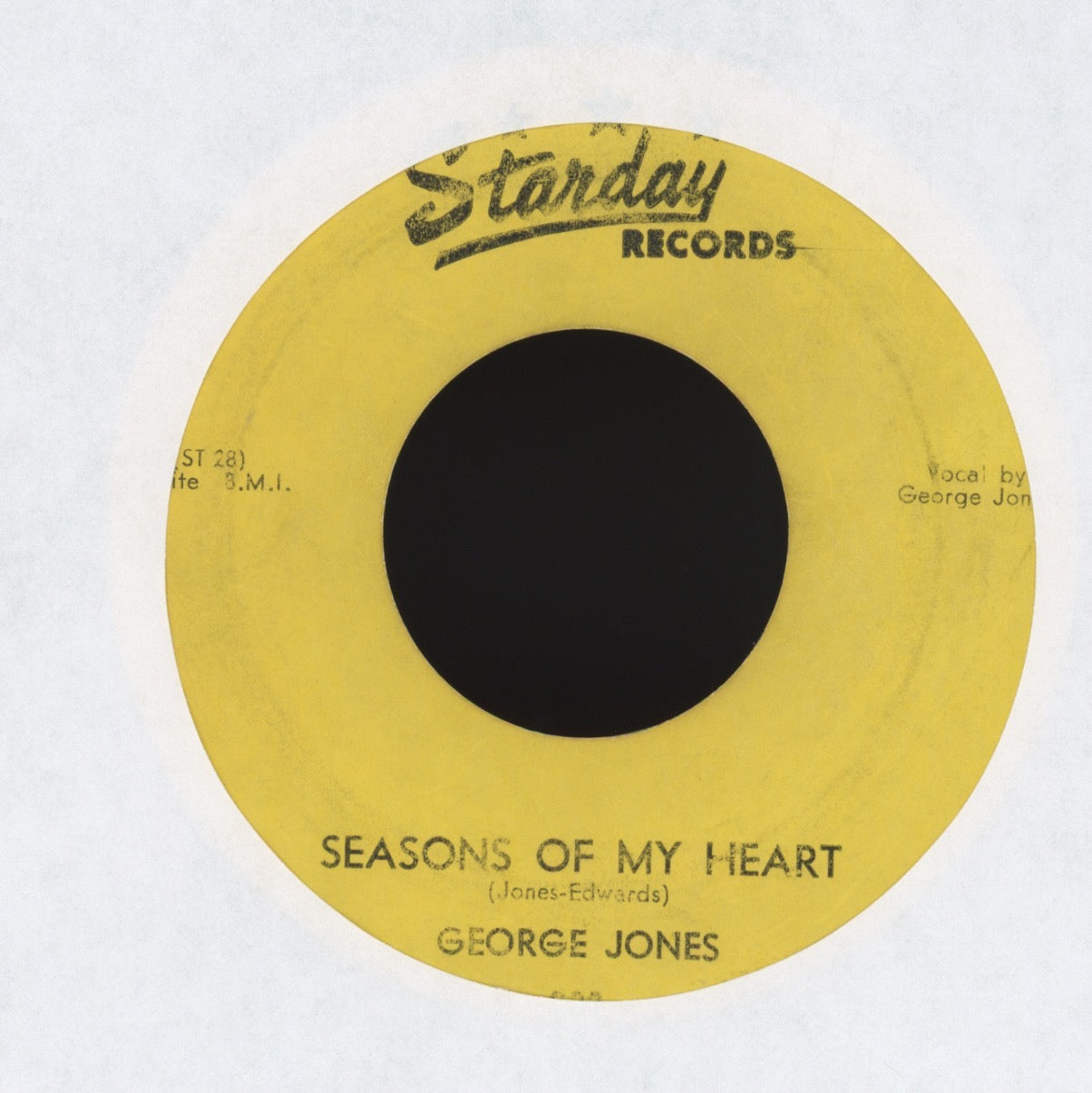 George Jones - Why Baby Why on Starday Country Bop 45