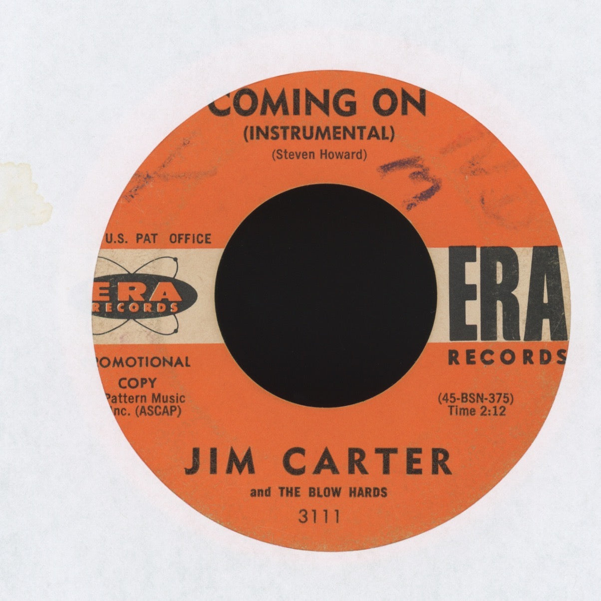 Jim Carter - Jailer Jailer on Era Promo Rockabilly Popcorn 45