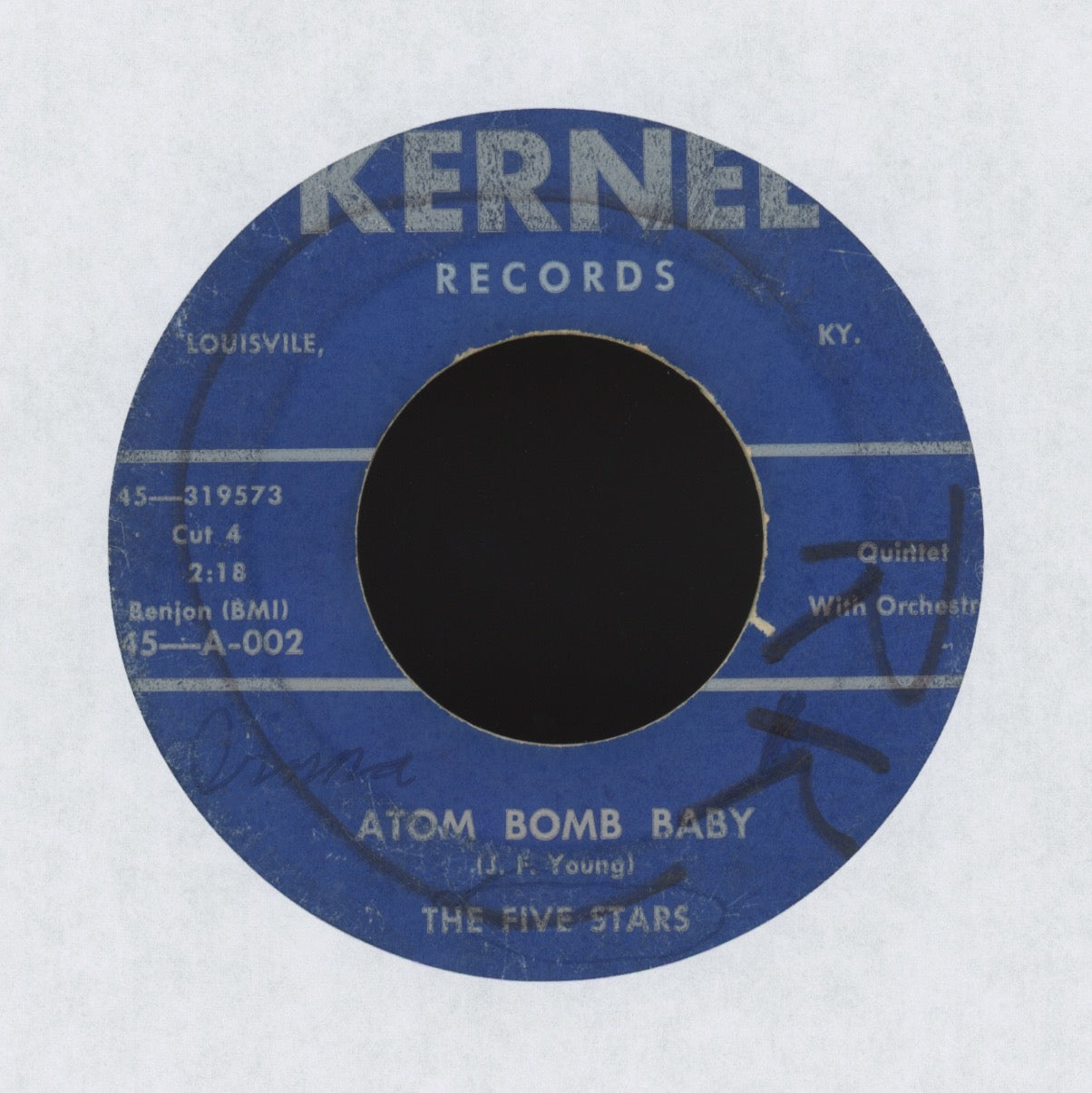 The Five Stars - Atom Bomb Baby on Kernel R&B Doo Wop Rocker 45
