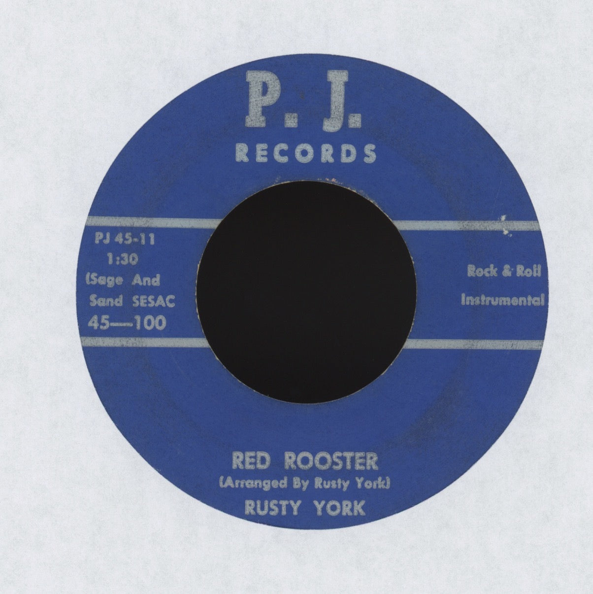 Rusty York - Sugaree on P.J. Rockabilly 45