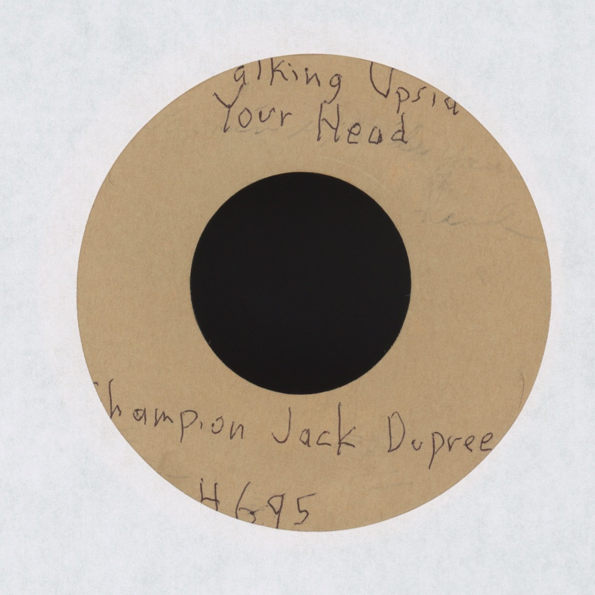 Champion Jack Dupree - Walkin' Upside Your Head/ Hard Feeling on King Test Press Blues 45