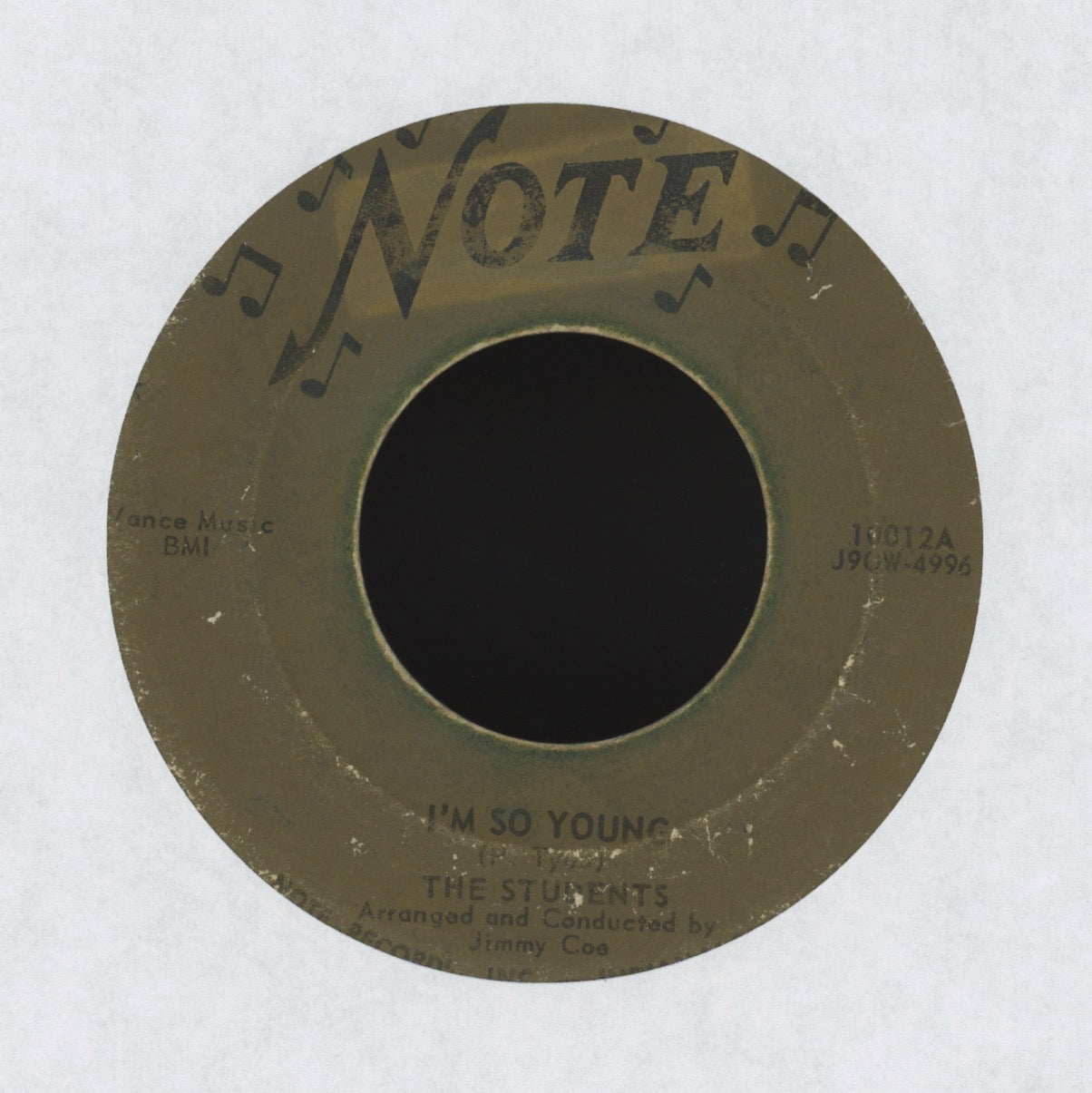 The Students - I'm So Young on Note R&B Doo Wop 45