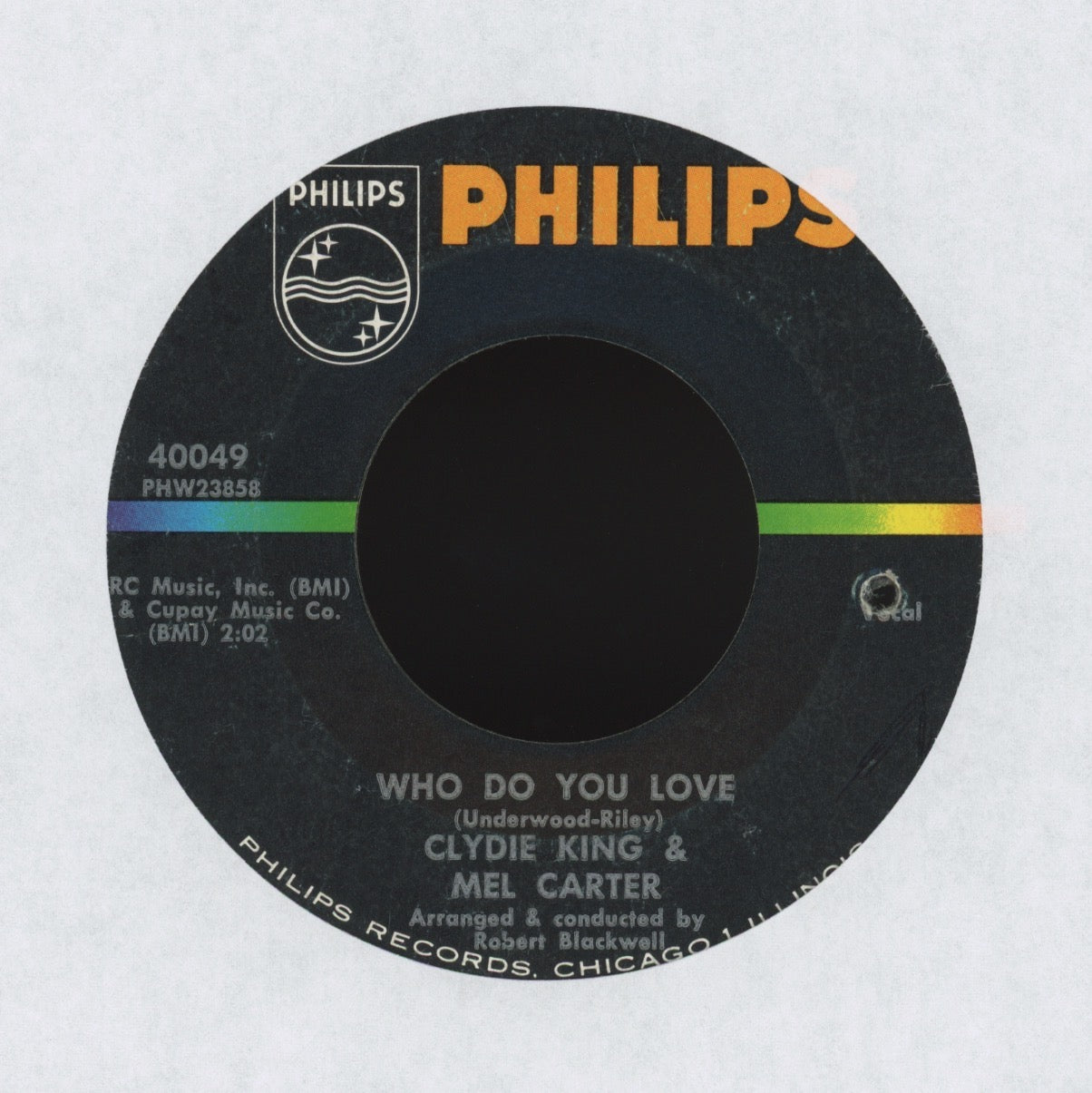 Mel Carter & Clydie King - Who Do You Love on Philips R&B Soul 45