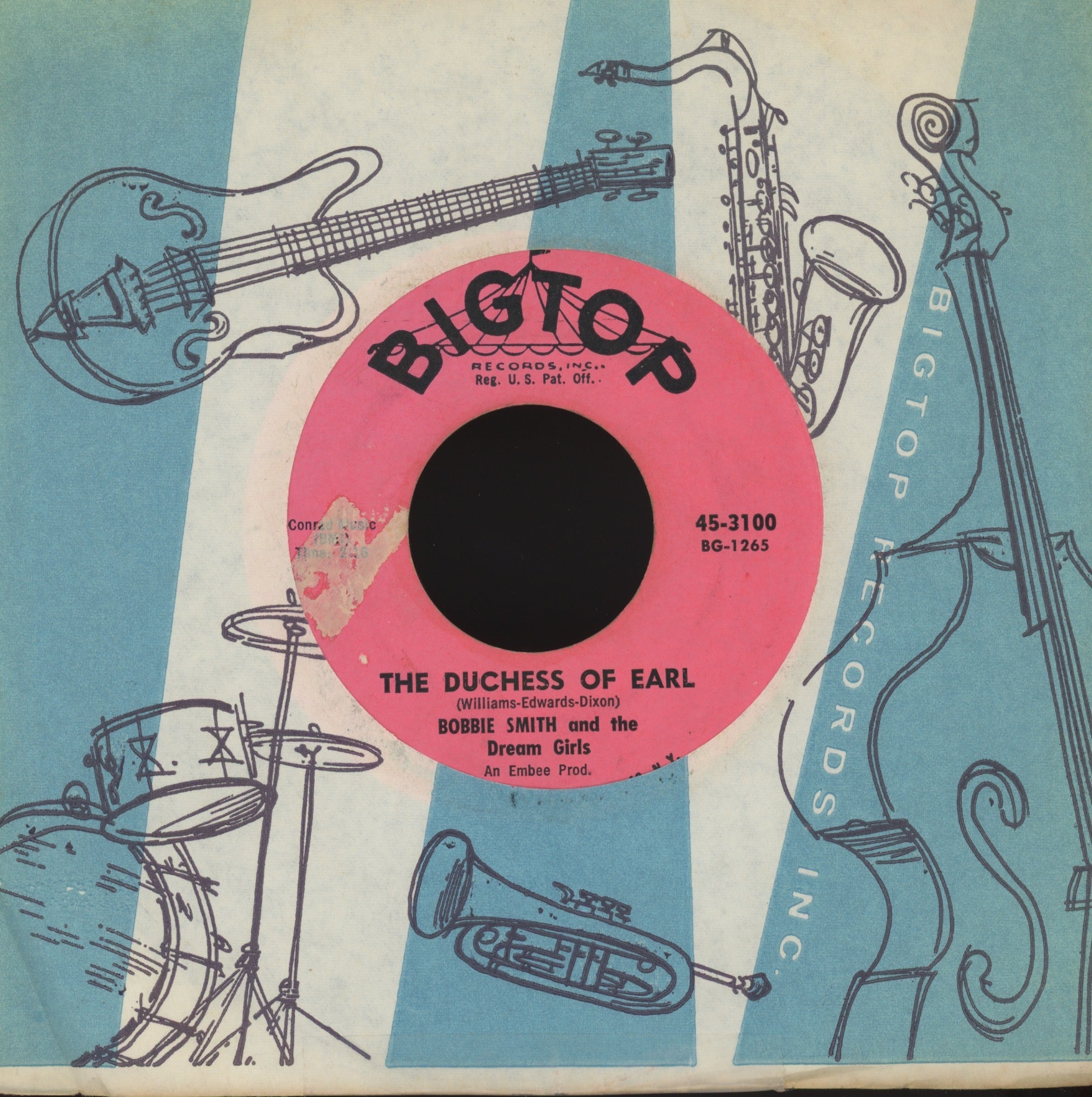 Bobbie Smith & The Dream Girls - The Duchess Of Earl on Bigtop R&B Girl Group 45