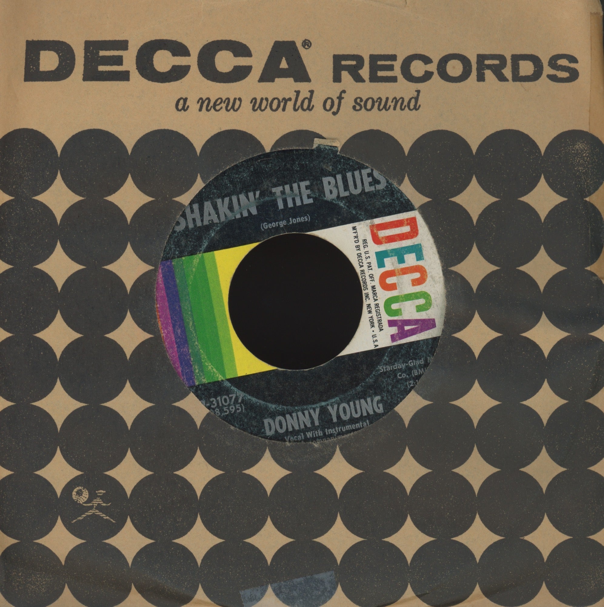Donny Young aka Johnny Paycheck - Shakin' The Blues on Decca Country Bop 45