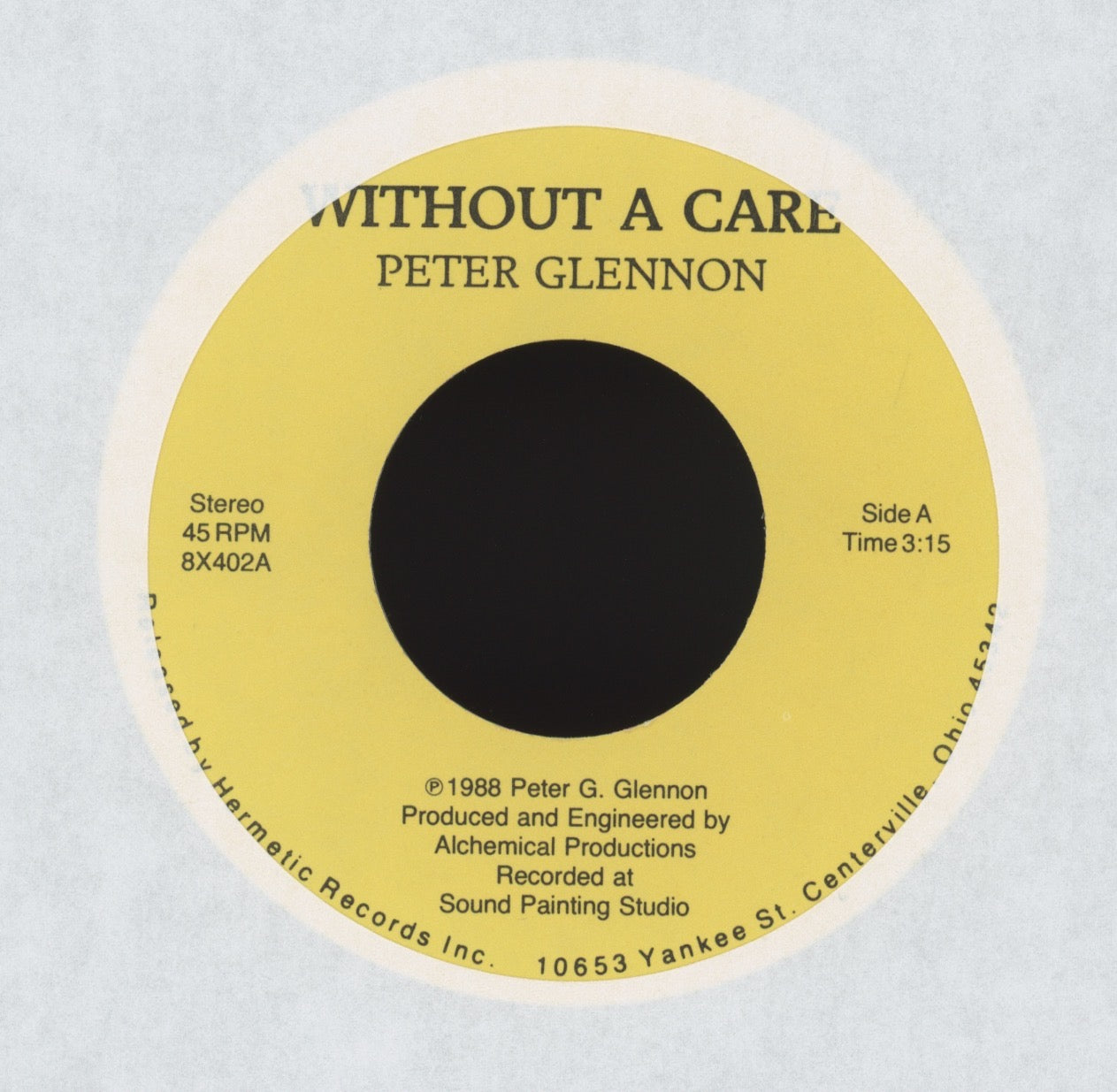 Peter Glennon - Crimson Waves Obscure Private Ohio Synth Psych 45