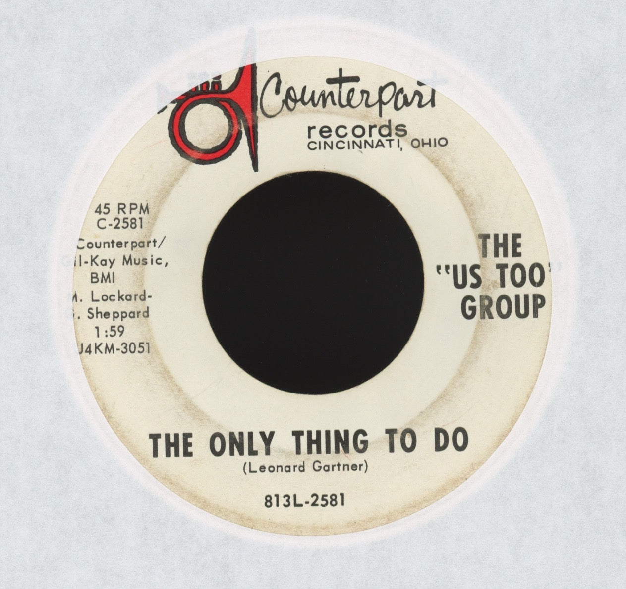 The Us Too Group - The Only Thing To Do on Counterpart Garage 45