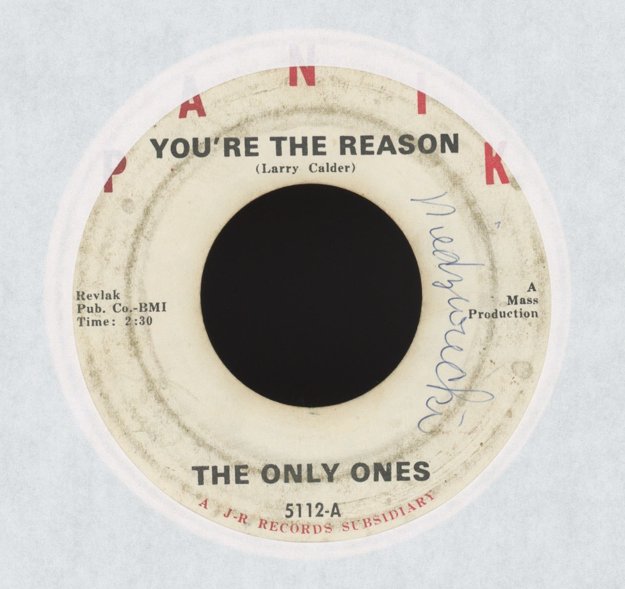 The Only Ones - You're The Reason on Panik Garage 45
