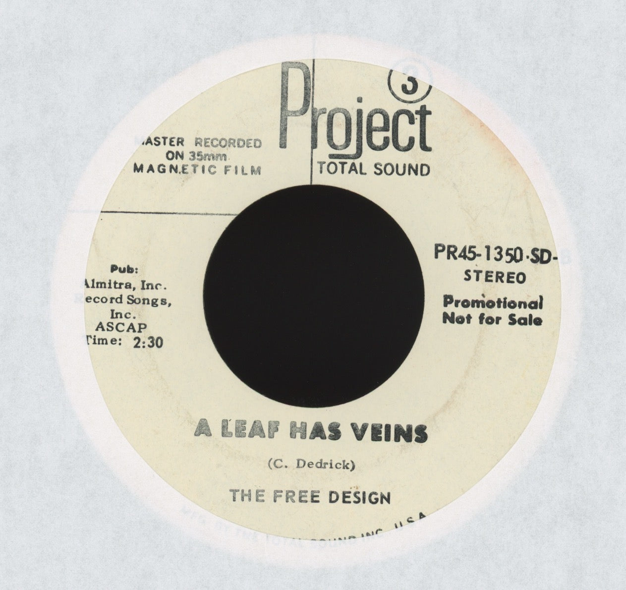 The Free Design - You Could Be Born Again on Project 3 Promo Pop Psych 45