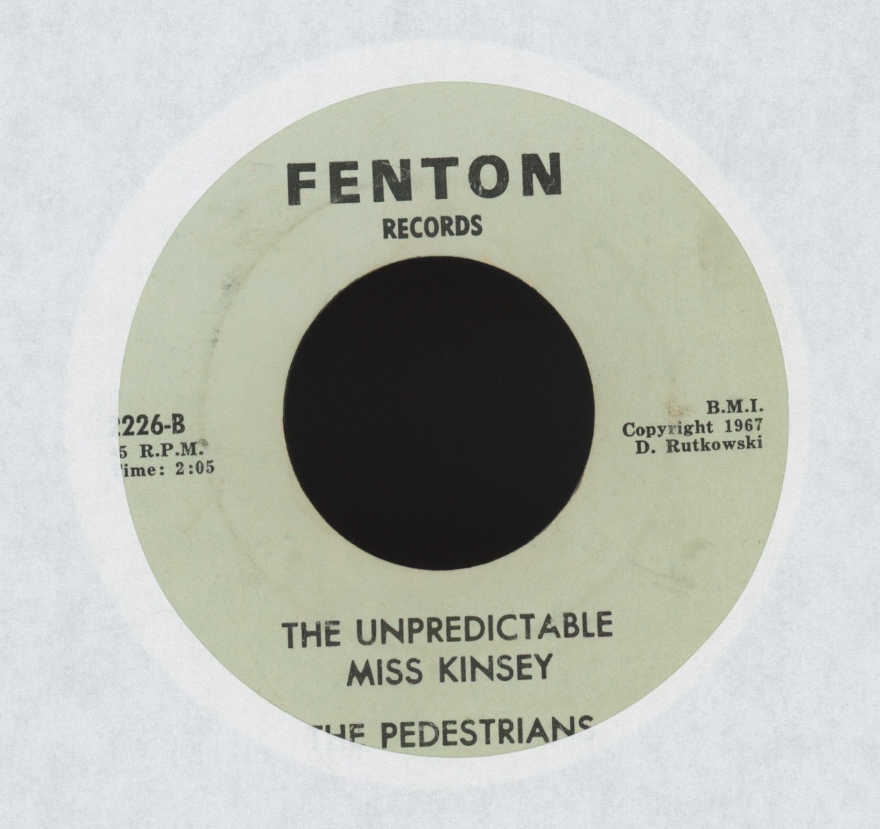 The Pedestrians - You Aren't Going To Say You Know on Fenton Garage 45