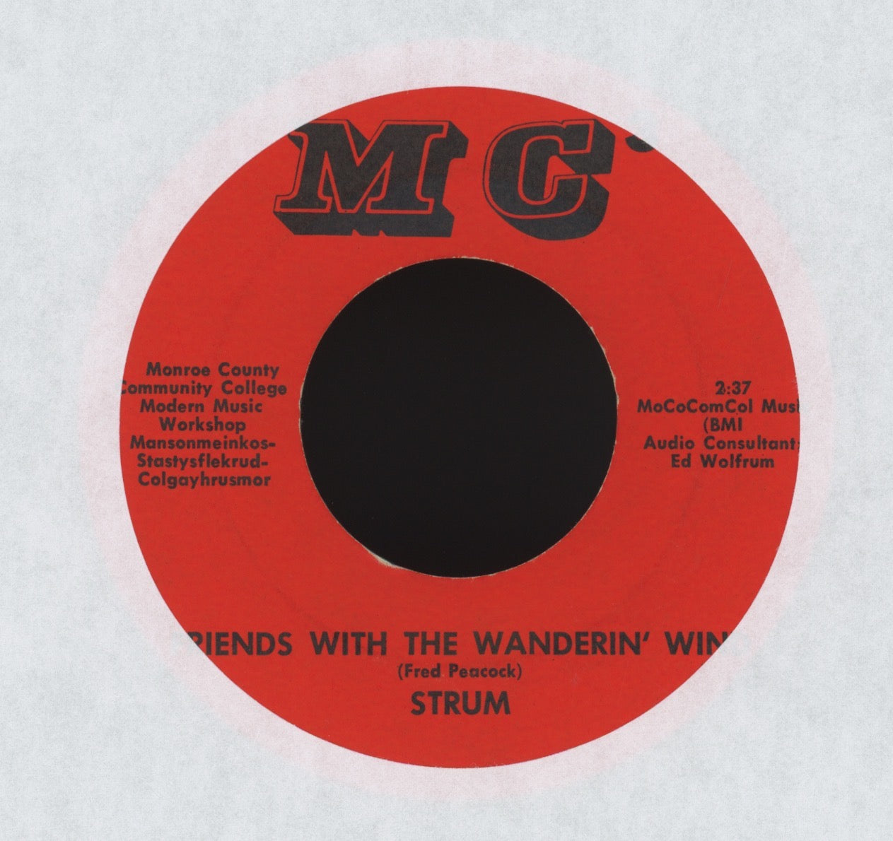 Strum - Time Kinda Drags Me Down on MC3 Garage 45