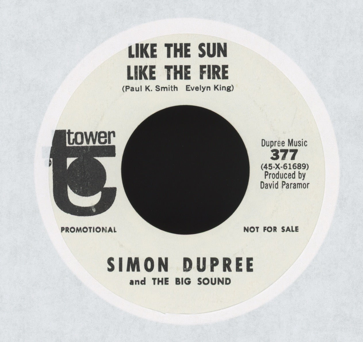 Simon Dupree And The Big Sound With Jacqui Chan - Kites on Tower Promo Pop Psych 45