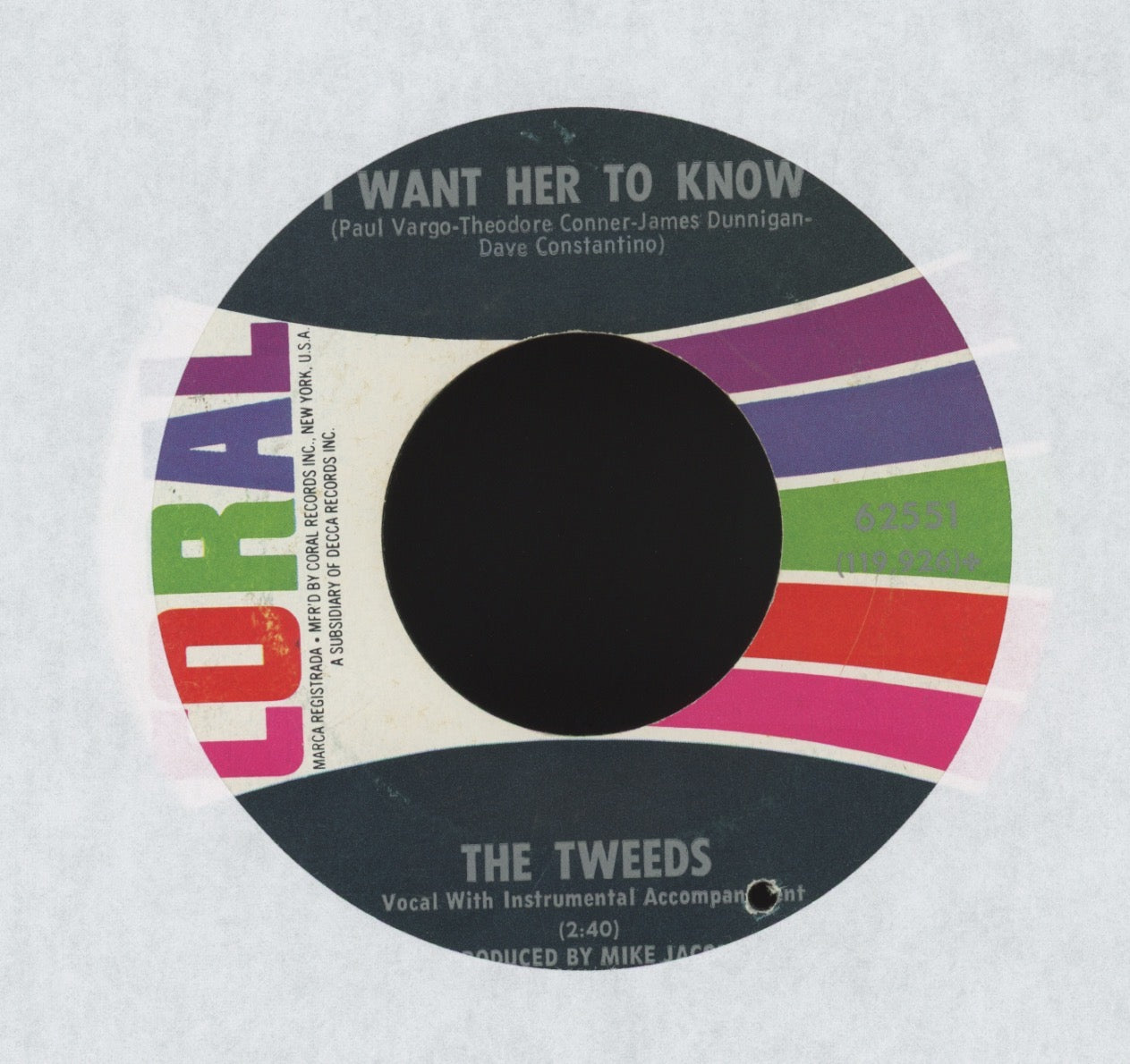 The Tweeds - We Got Time on Coral Garage 45