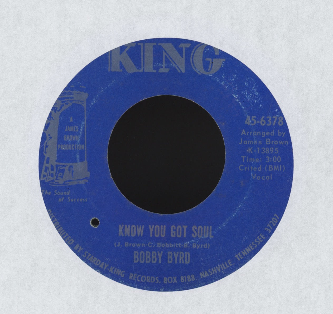 Bobby Byrd - I Know You Got Soul on King Funk 45