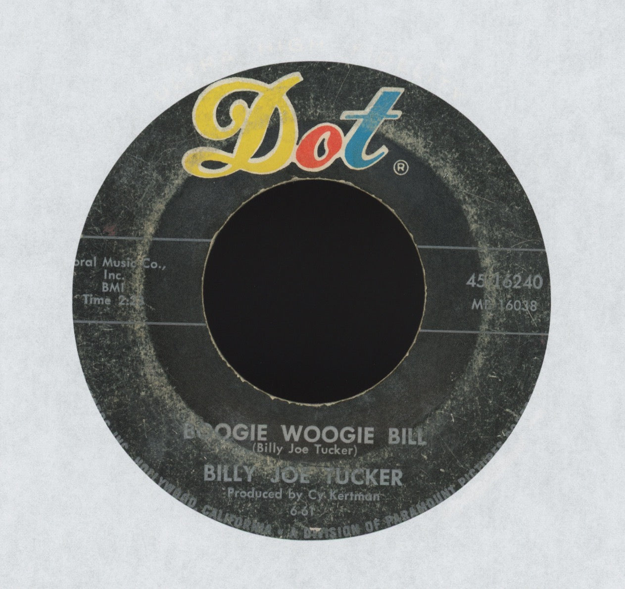 Billy Joe Tucker - Boogie Woogie Bill on Dot Rockabilly 45