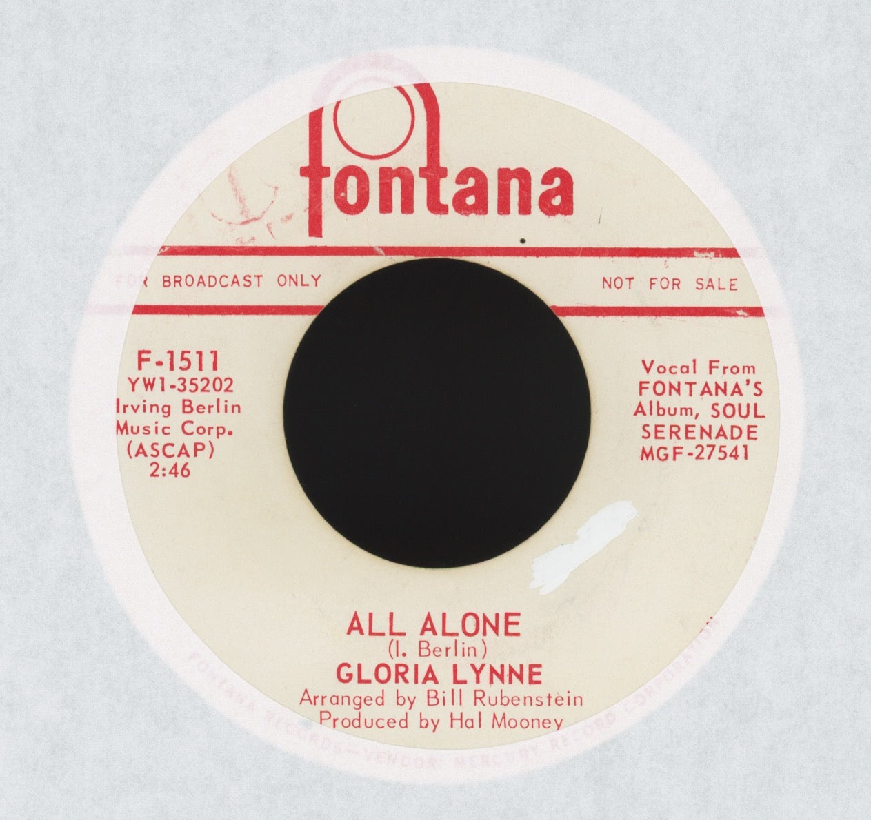 Gloria Lynne - Watermelon Man on Fontana Promo Latin Soul Jazz 45