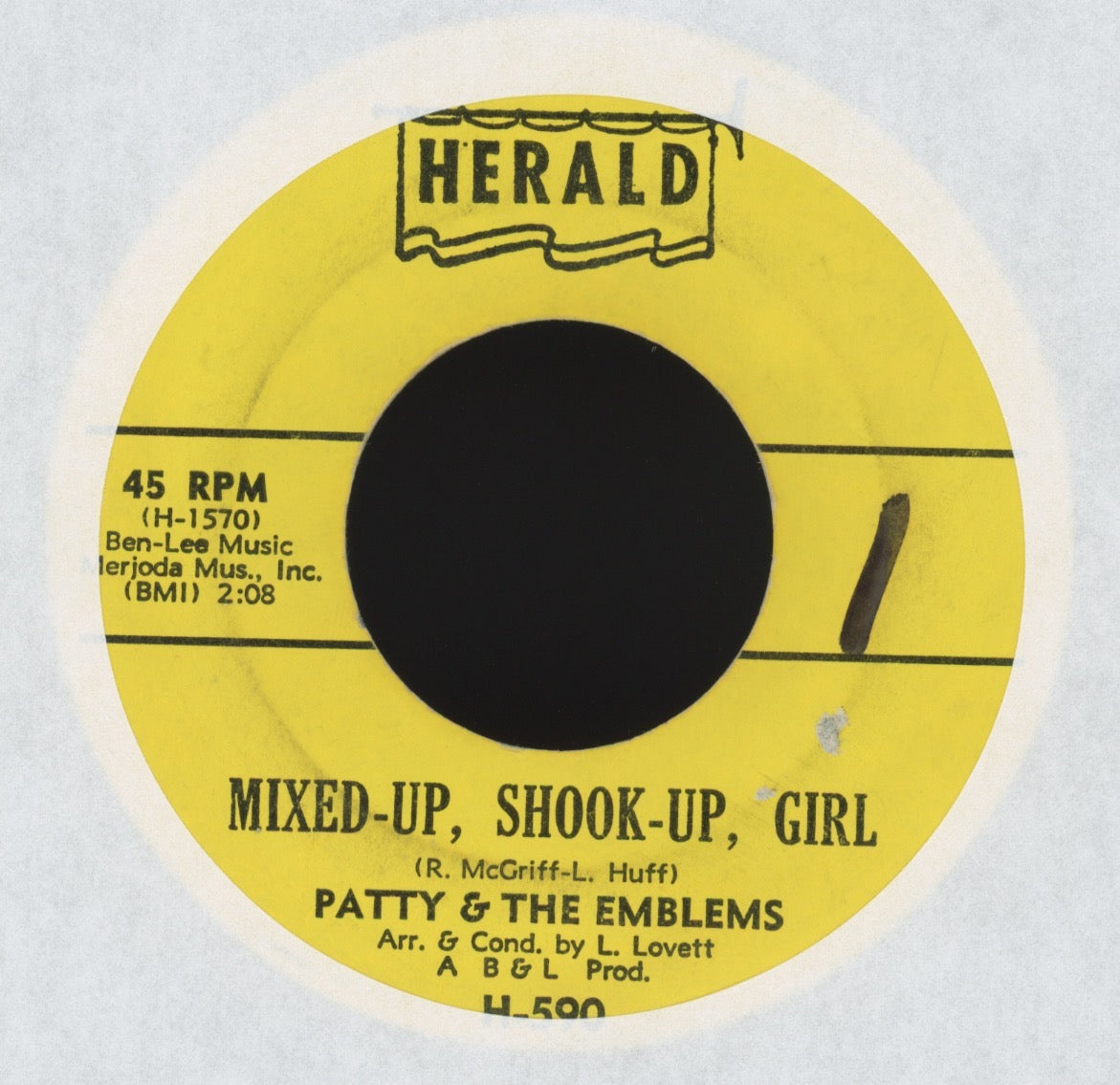 Patty & The Emblems - Mixed-Up Shook-Up Girl on Herald Northern Soul 45