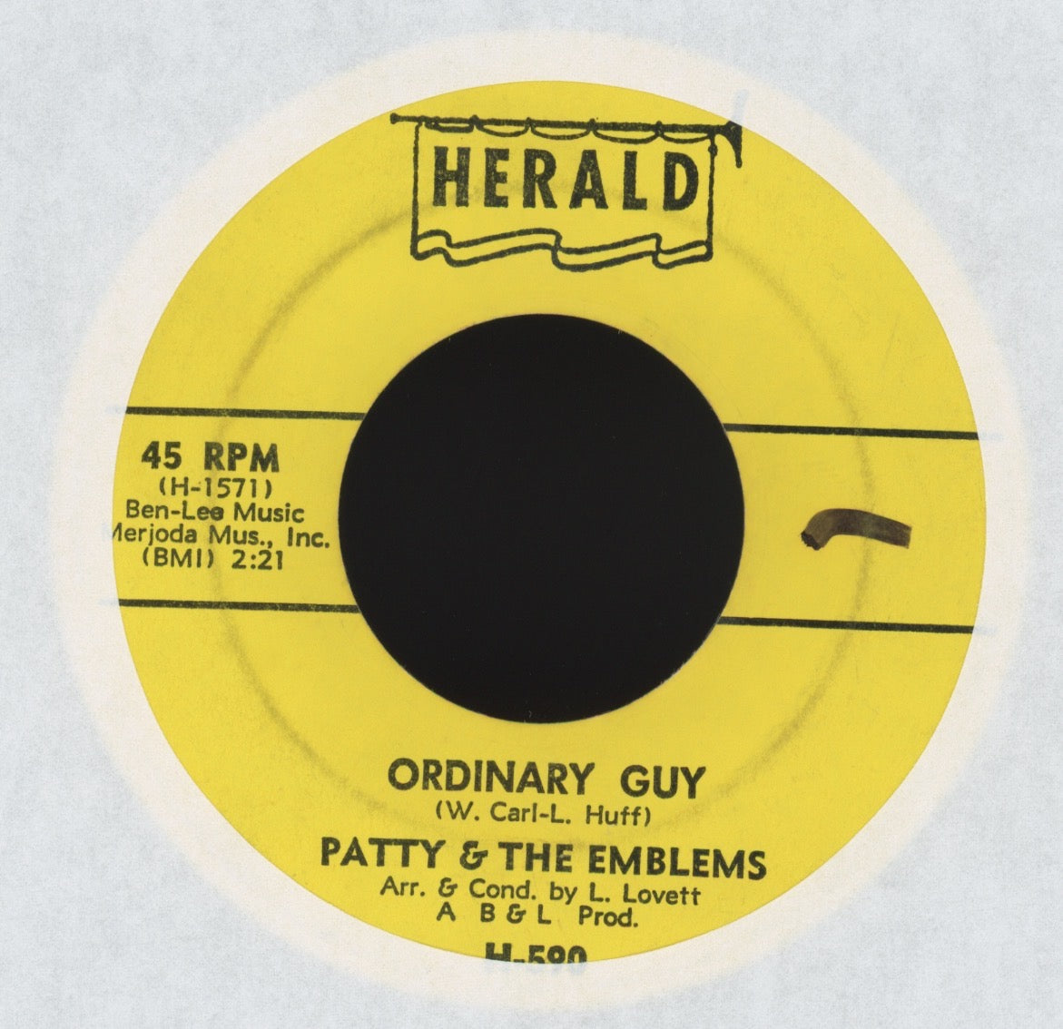 Patty & The Emblems - Mixed-Up Shook-Up Girl on Herald Northern Soul 45