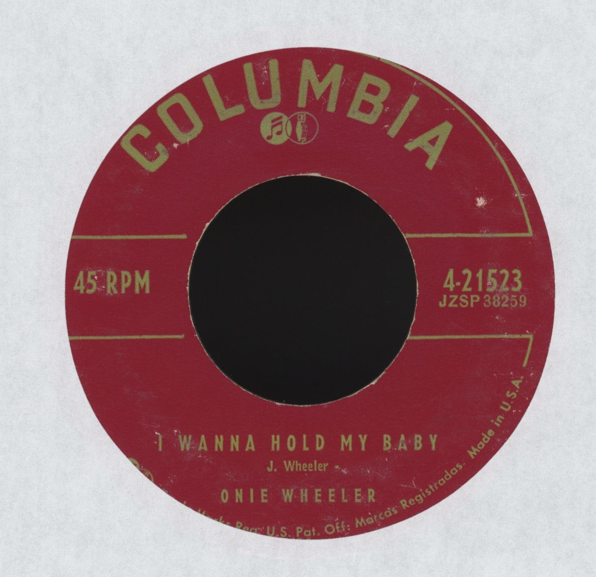 Onie Wheeler - Onie's Bop on Columbia Country Bop 45