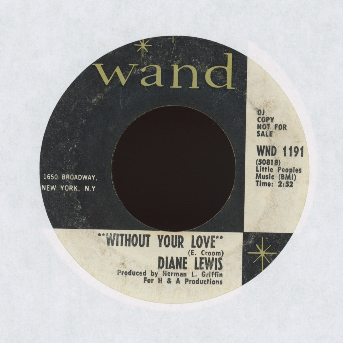 Diane Lewis - Without Your Love on Wand - Promo Northern Soul 45