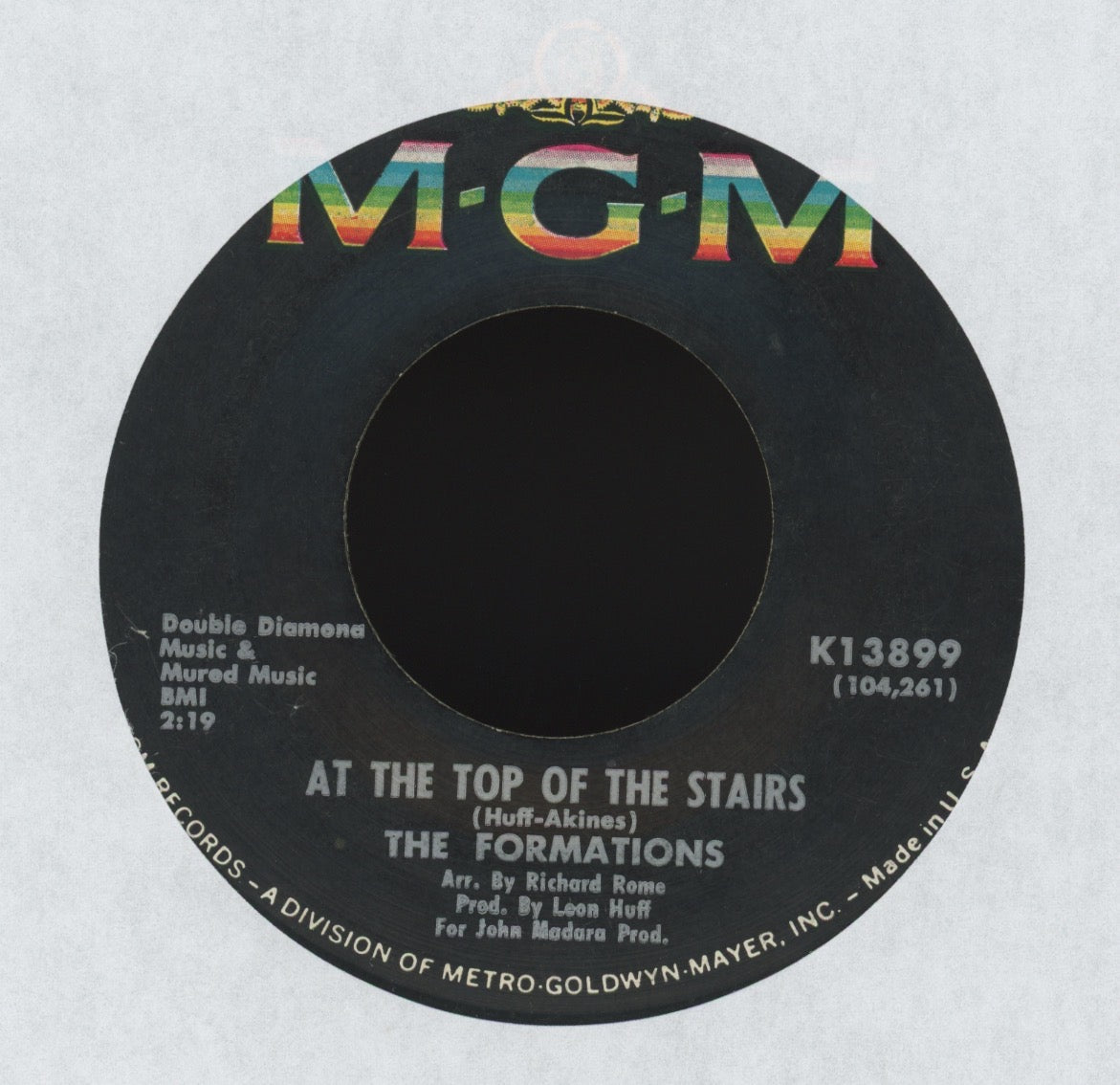 The Formations - At The Top Of The Stairs on MGM Northern Soul 45