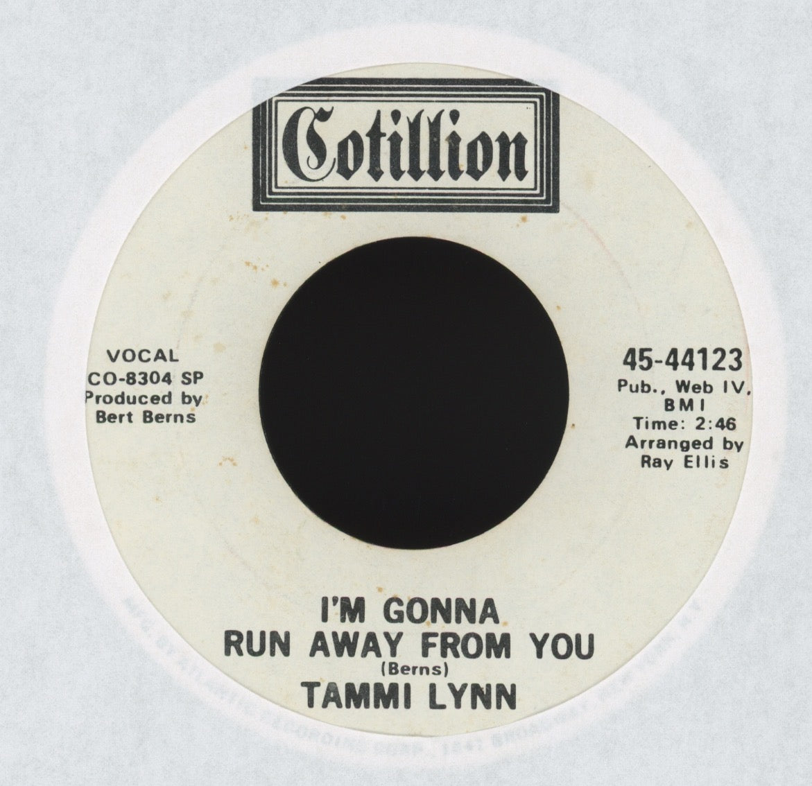 Tami Lynn - I'm Gonna Run Away From You on Cotillion Promo Northern Soul 45
