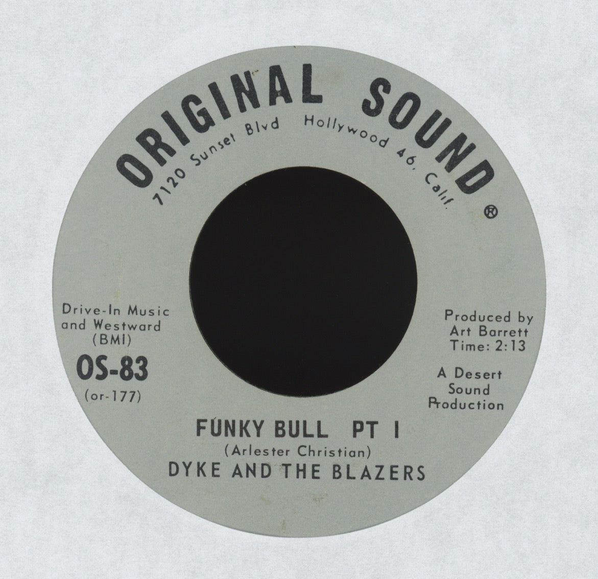 Dyke & The Blazers - Funky Bull on Original Sound Funk 45
