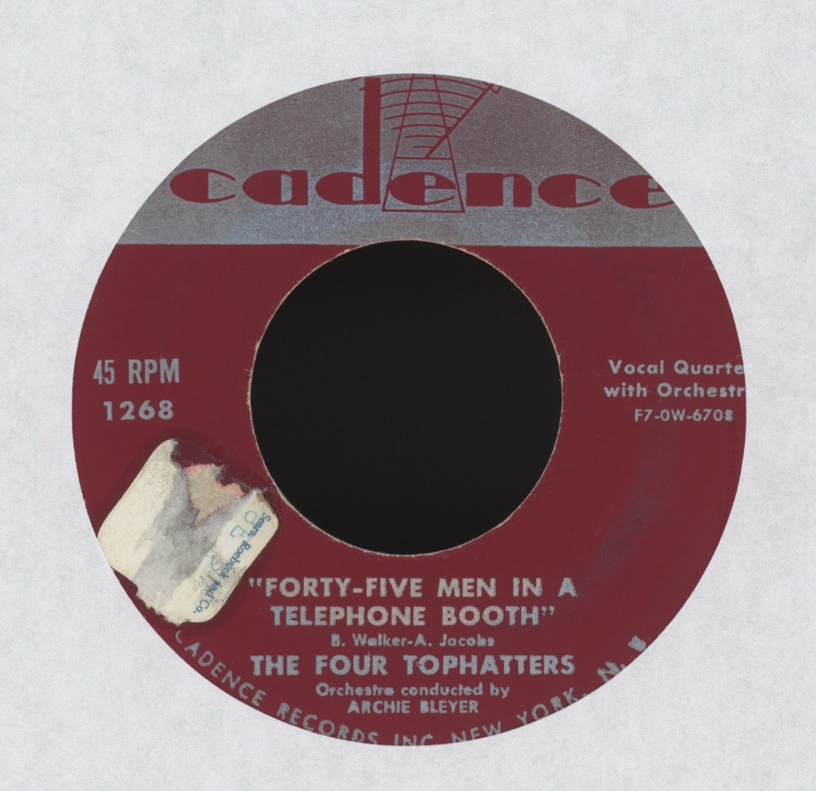 The Four Tophatters - Forty-Five Men In A Telephone Booth on Cadence R&B Rocker 45