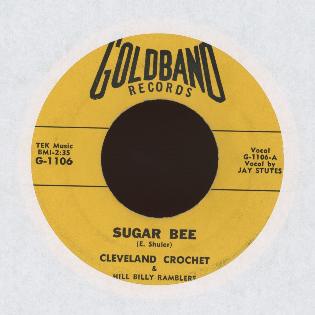 Cleveland Crochet & Band - Sugar Bee on Goldband Cajun Rocker 45